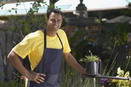 Seasonal garden maintenance on Eel Pie Island